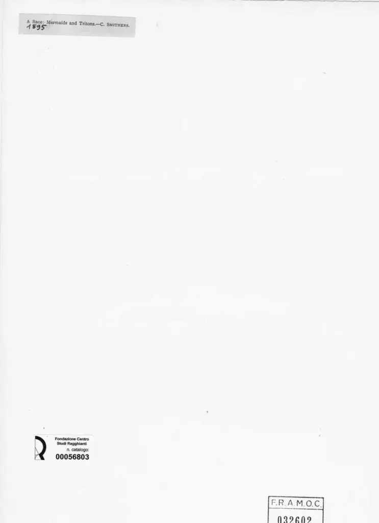 Anonimo , Smithers, Collier Twentyman - sec. XIX - A Race: Mermaids and Tritons , retro