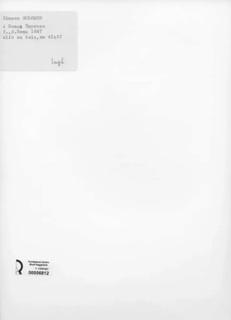 Anonimo , Solomon, Simeon - sec. XIX - A Roman Empress , retro