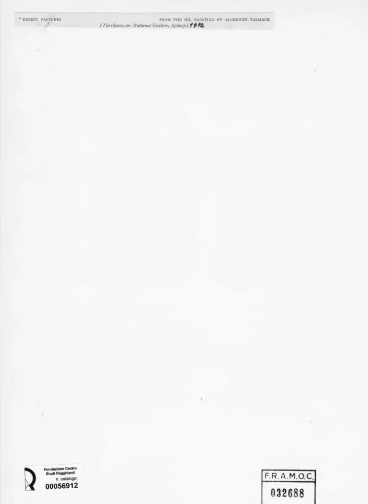 Anonimo , Talmage, Algernon - sec. XX - Breezy Pastures , retro