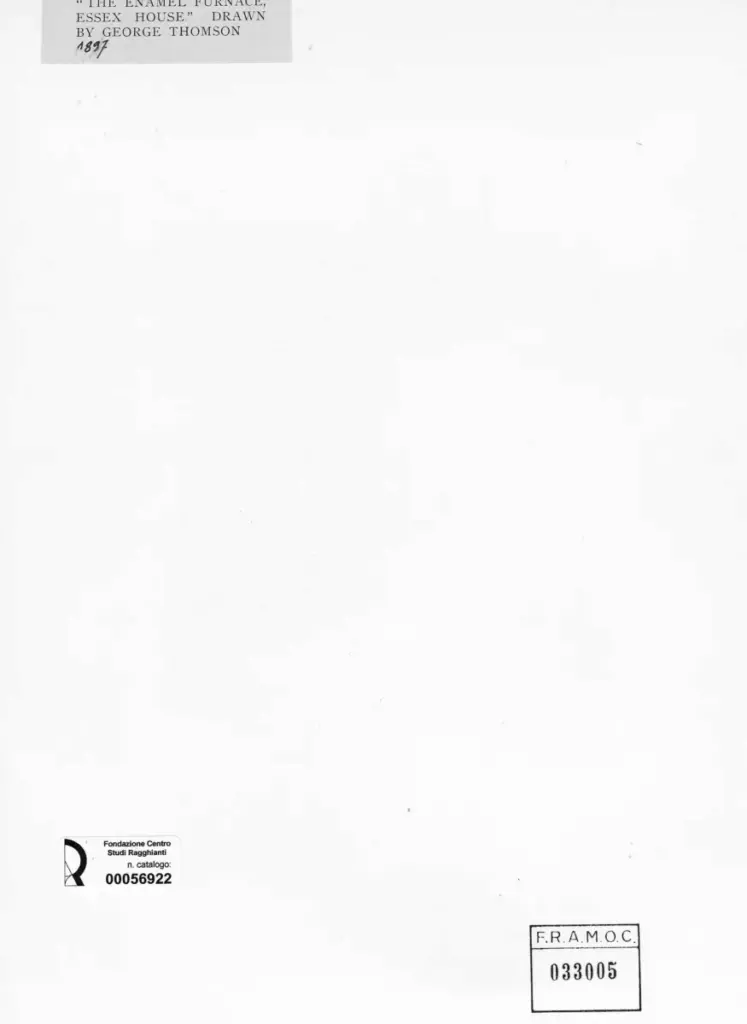 Anonimo , Thomson, George - sec. XIX - The Enamel Furnace Essex House , retro