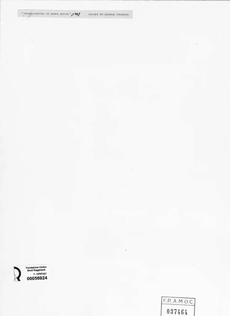 Anonimo , Thomson, George - sec. XIX - Wood-Carving Essex at House , retro