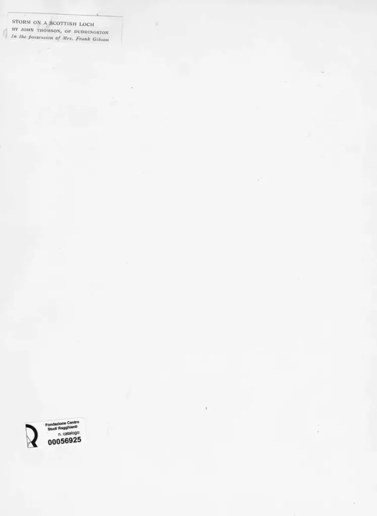 Anonimo , Thomson, John - sec. XVIII/ XIX - Storm on a Scottish Loch , retro