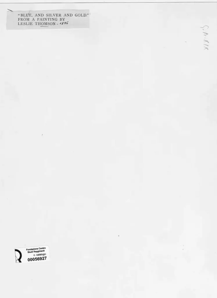 Anonimo , Thomson, Leslie - sec. XIX - Blue, and Silver and Gold , retro