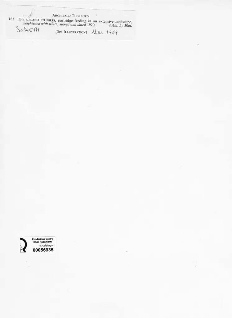 Anonimo , Thorburn, Archibald - sec. XX - The Upland stubbles , retro