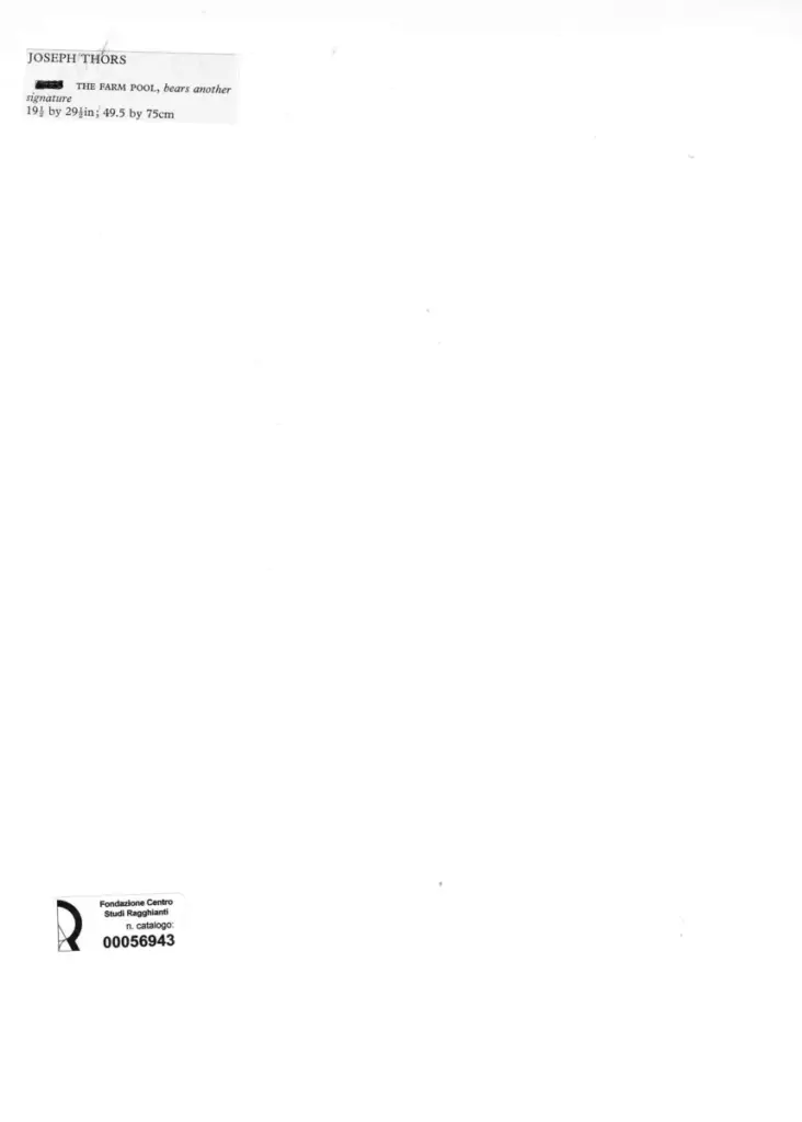 Anonimo , Thors, Joseph - sec. XIX - The Farm Pool , retro