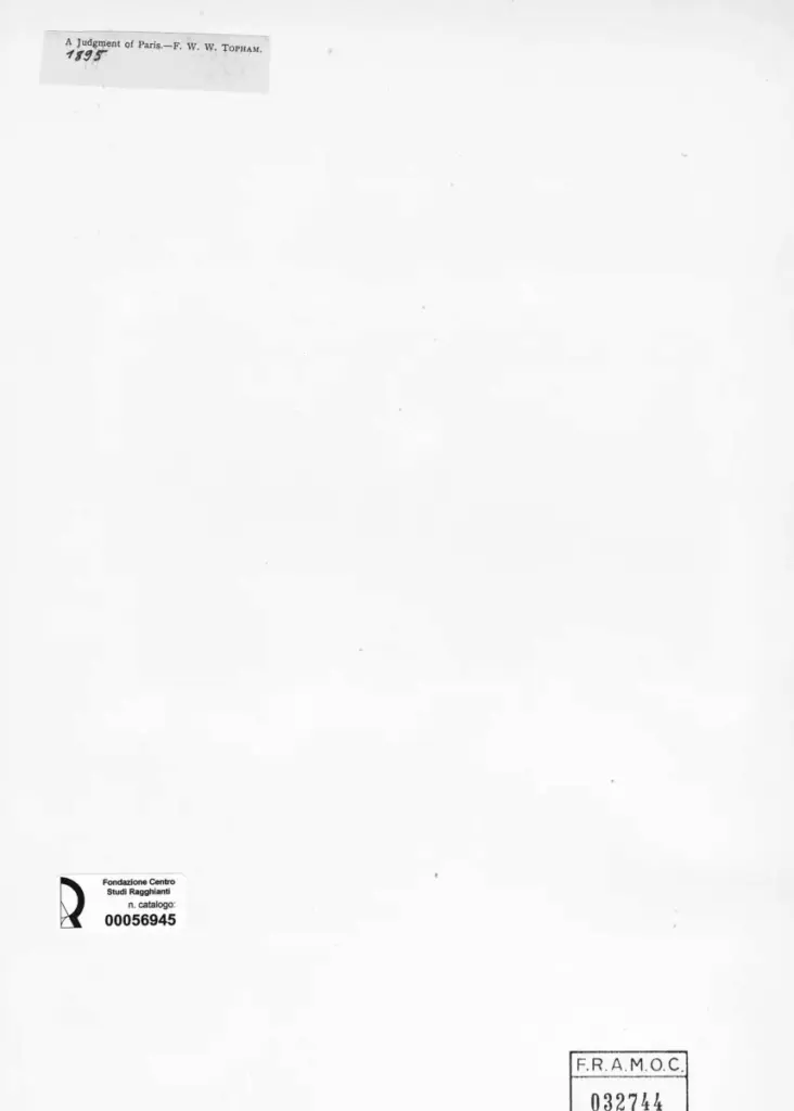 Anonimo , Topham, Frank William Warwick - sec. XIX - A judgment of Paris , retro