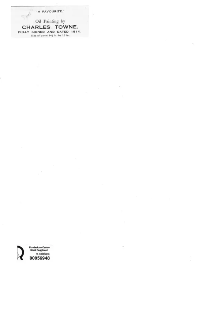 Anonimo , Towne, Charles - sec. XIX - A Favourite , retro