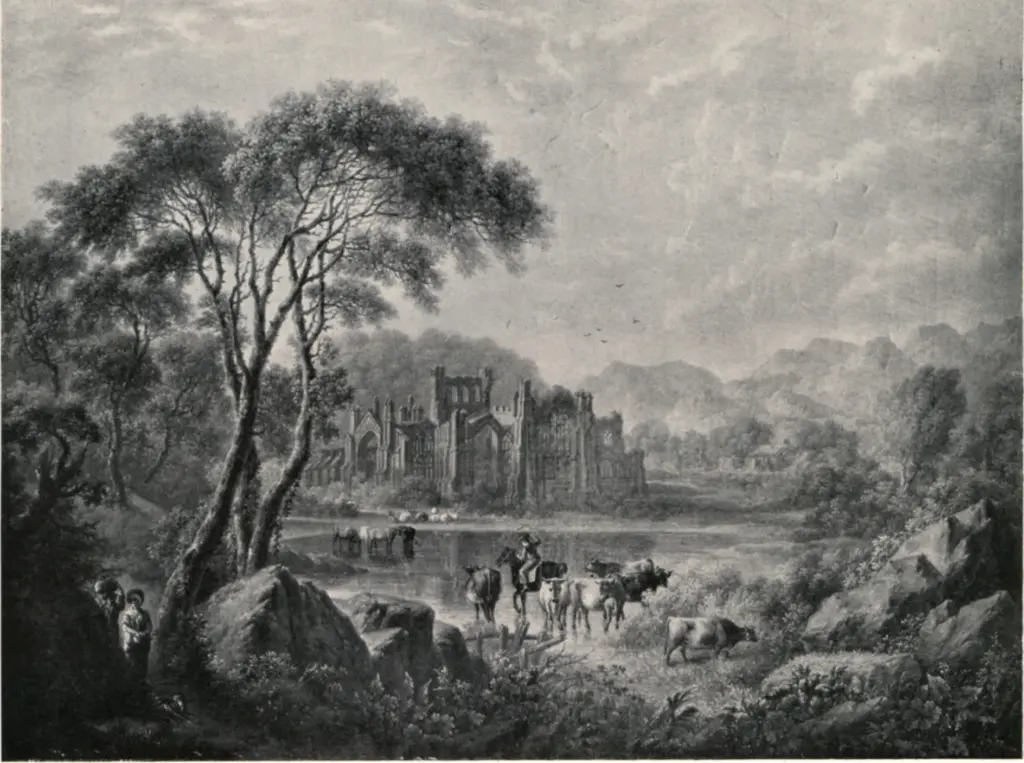 Anonimo , Towne, Charles - sec. XIX - The Ruined Abbey , fronte