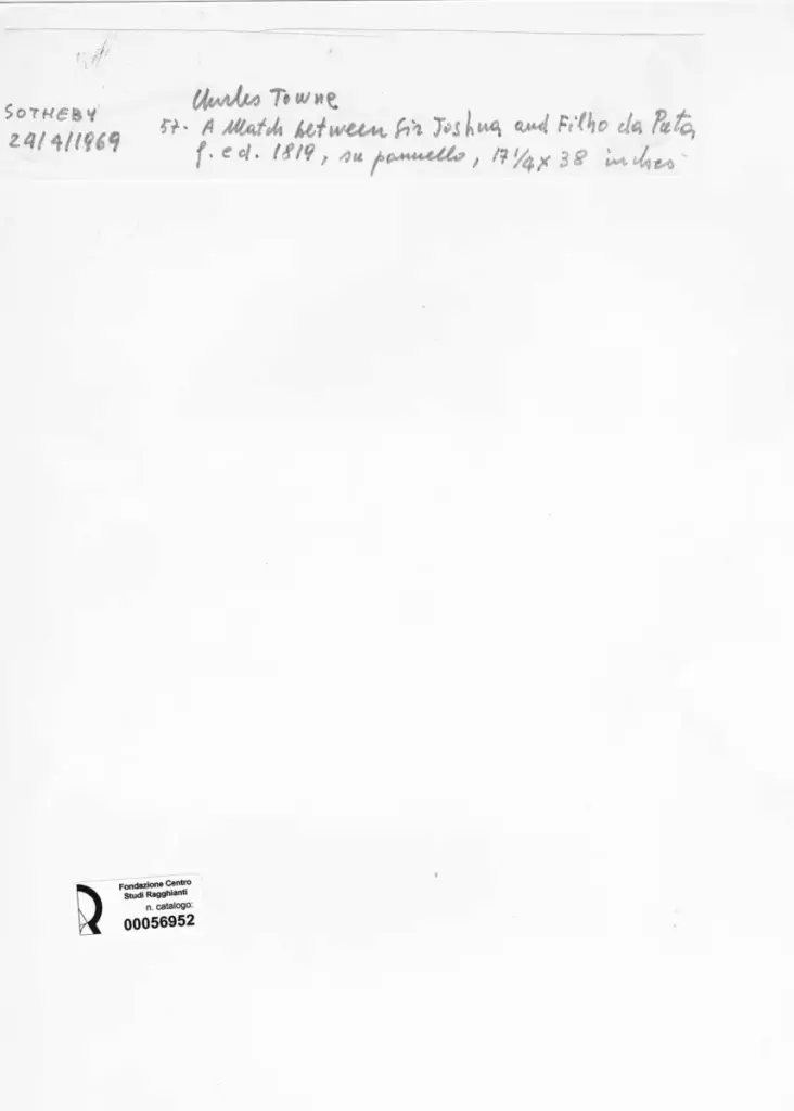 Anonimo , Towne, Charles - sec. XIX - A Match between Sir Joshua and Fihlo da Puta , retro