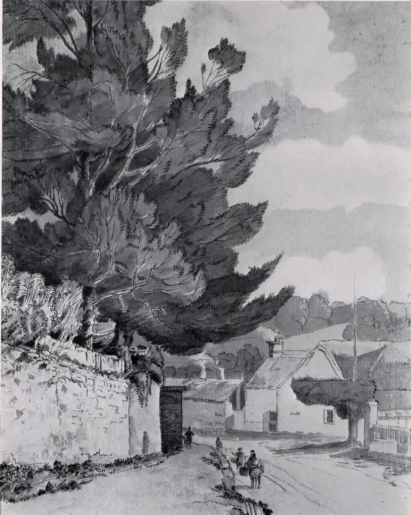 Anonimo , Towne, Francis - sec. XVIII/ XIX - A lane in the village of Heavitree, near Exeter , fronte