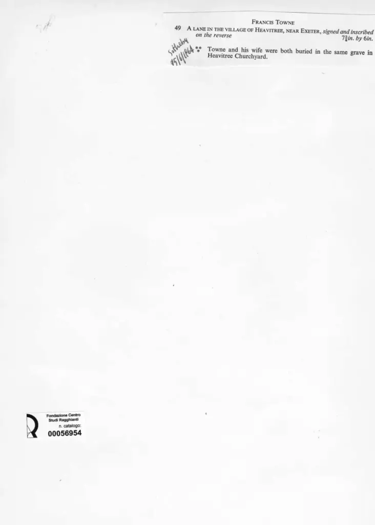 Anonimo , Towne, Francis - sec. XVIII/ XIX - A lane in the village of Heavitree, near Exeter , retro