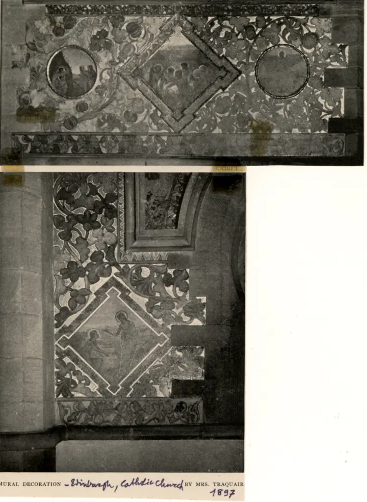 Anonimo , Mrs. Traquair- sec. XIX - Decorazione murale , fronte