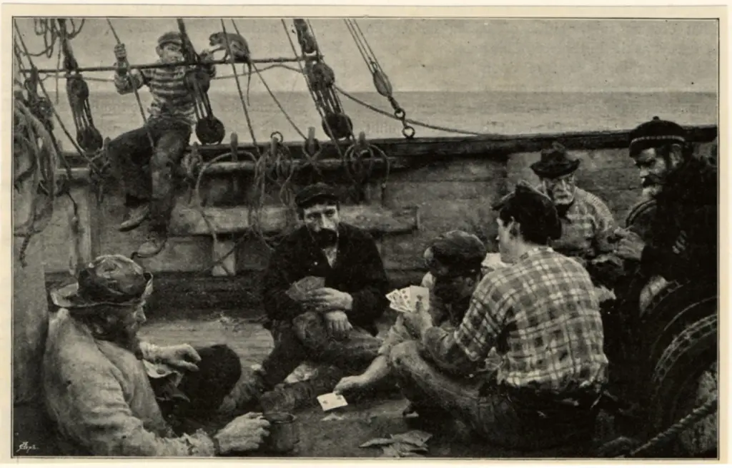 Anonimo , Tuke, Henry Scott - sec. XIX - Sailors playing cards , fronte