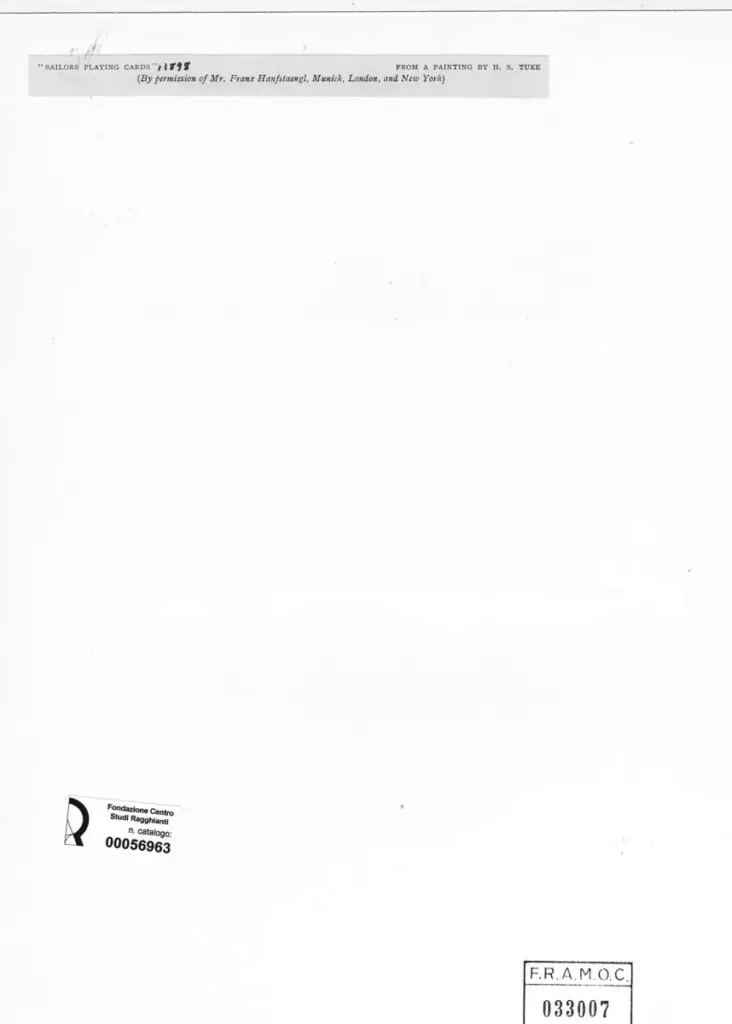 Anonimo , Tuke, Henry Scott - sec. XIX - Sailors playing cards , retro