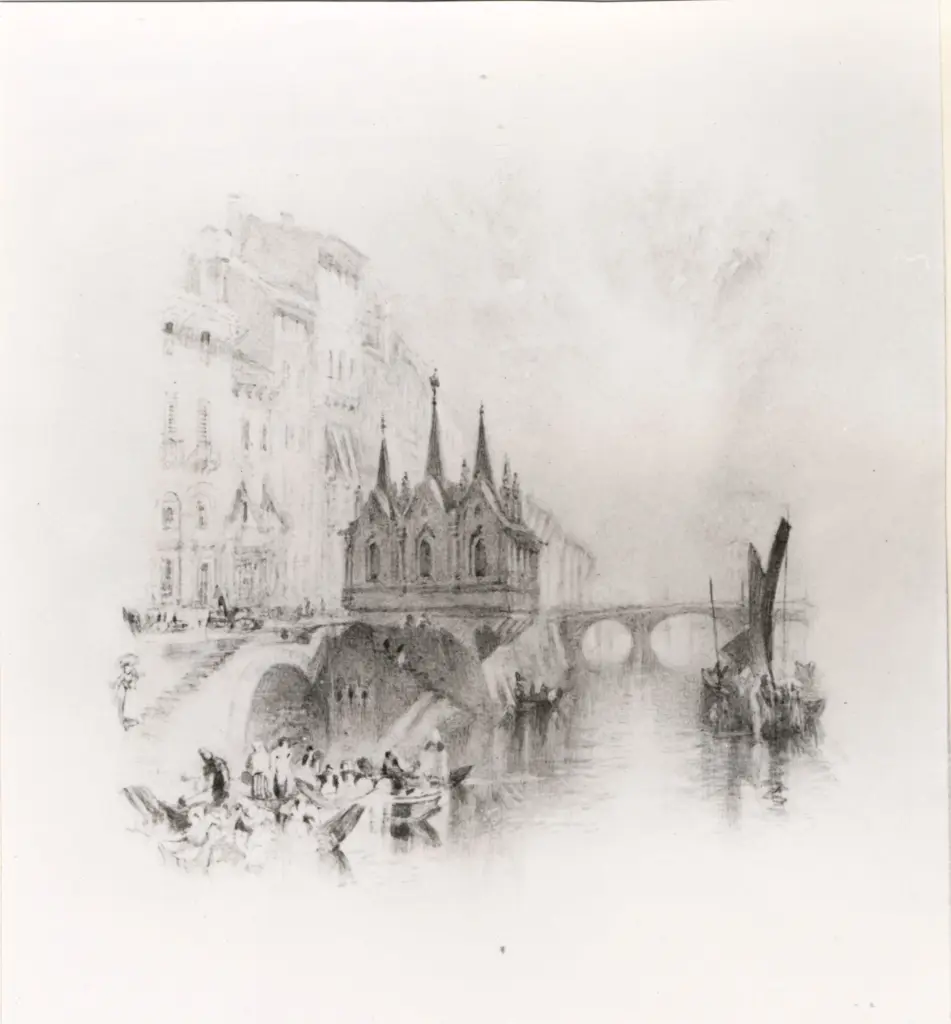 Anonimo , Turner, Joseph Mallord William - sec. XIX - Santa Maria della Spina, Pisa , fronte