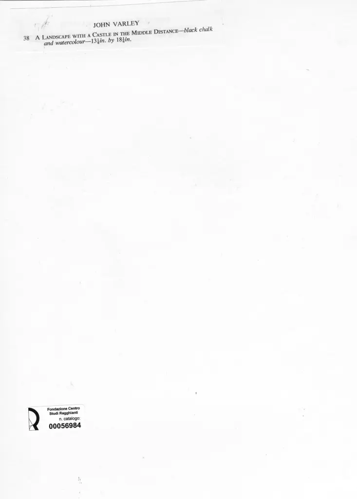 Anonimo , Varley, John - sec. XVIII/ XIX - A Landscape with a Castle in the Middle Distance , retro