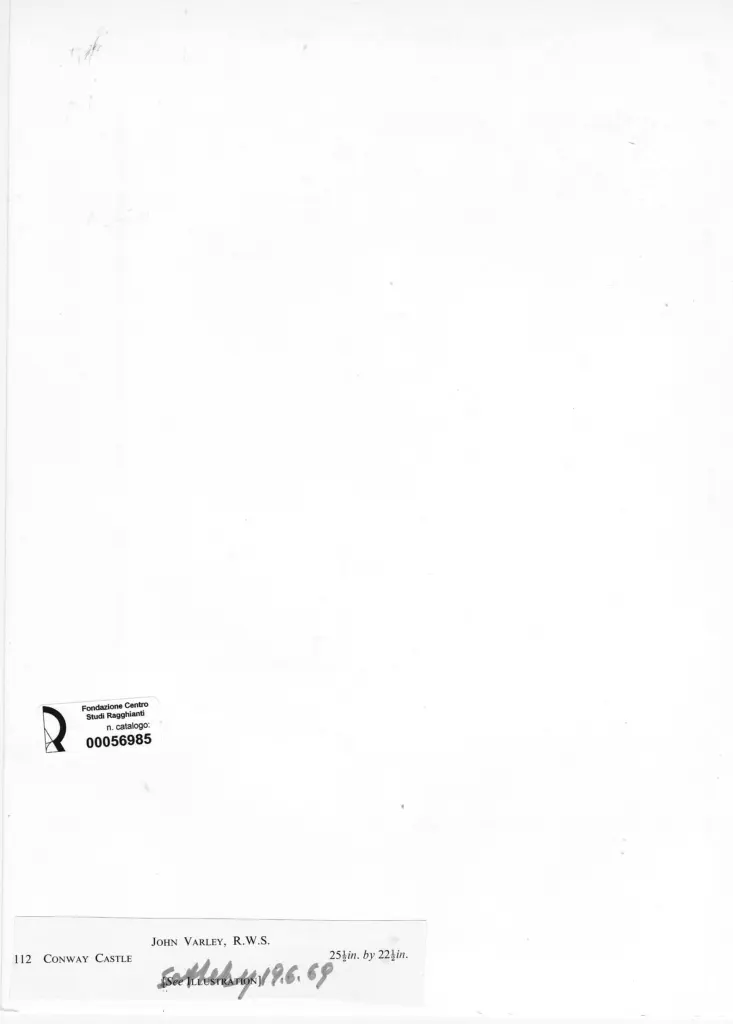 Anonimo , Varley, John - sec. XIX - Conway Castle , retro