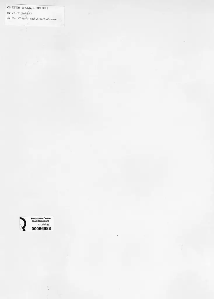 Anonimo , Varley, John - sec. XVIII/ XIX - Cheyne Walk Chelsea , retro