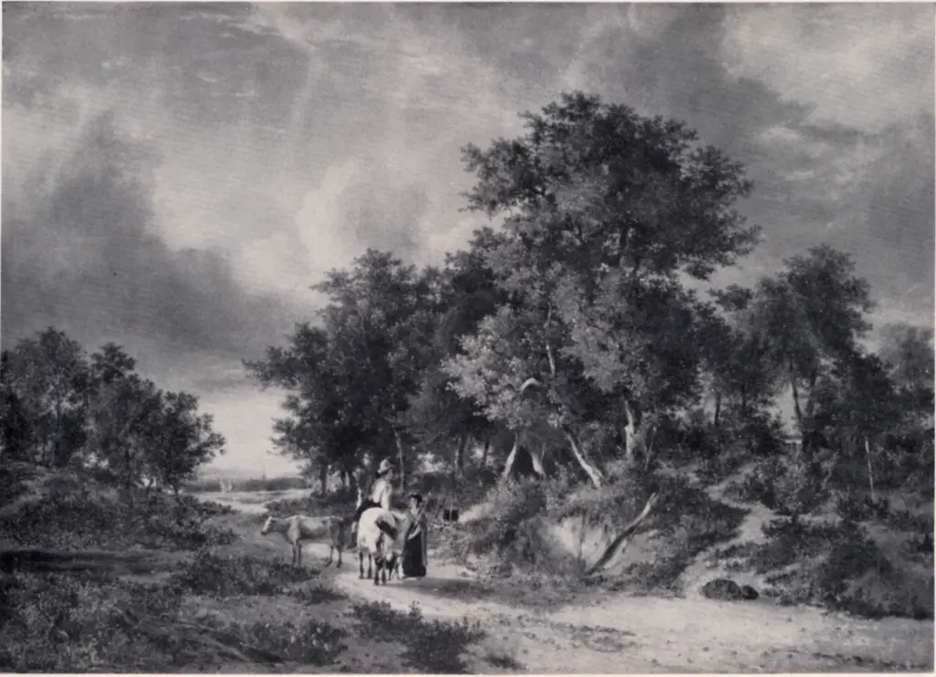 Vincent, George , Figures on a Path at the Edge of a Wood