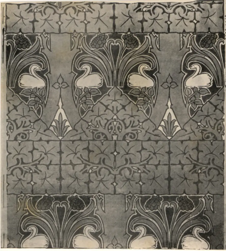 Anonimo , Voysey, Charles Francis Annesley - sec. XIX - Motivi floreali , fronte