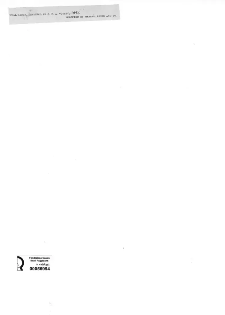 Anonimo , Voysey, Charles Francis Annesley - sec. XIX - Motivi floreali , retro