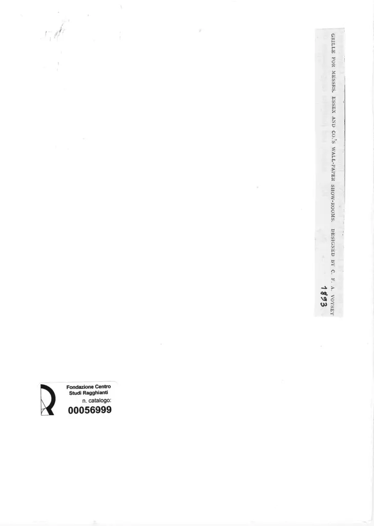 Anonimo , Voysey, Charles Francis Annesley - sec. XIX - Motivi floreali , retro