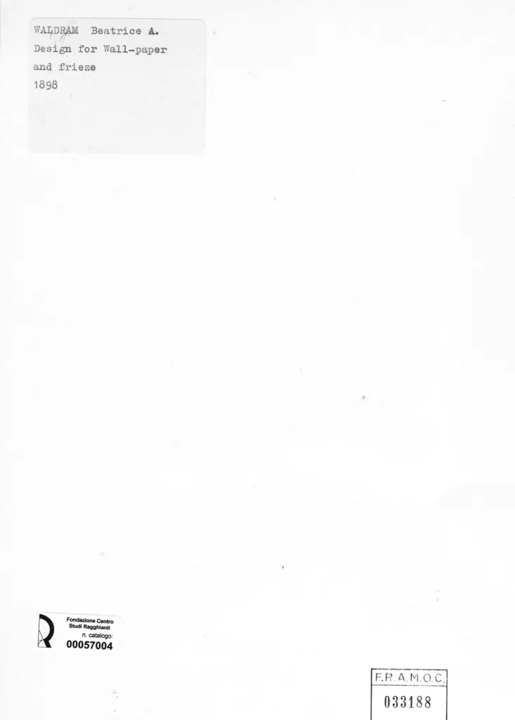 Anonimo , Waldram, Beatrice - sec. XIX - Fantazia di motivi floreali , retro