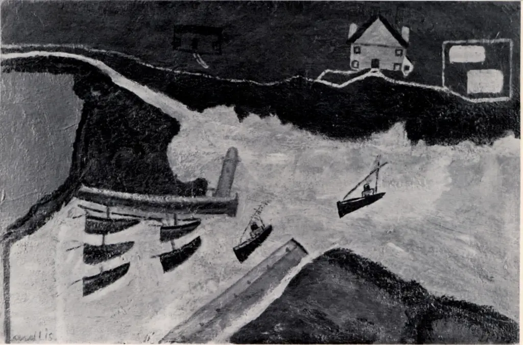 Wallis, Alfred , Fishinf boats entering a Harbour