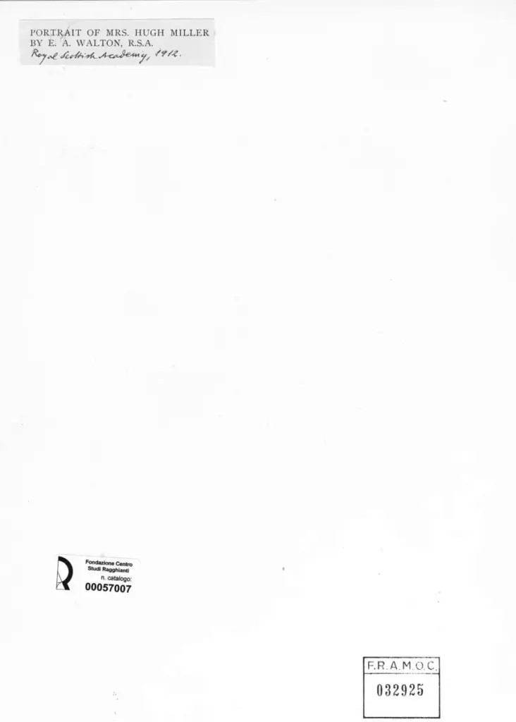 Anonimo , Walton, Edward Arthur - sec. XIX/ XX - Portrait of Mrs. Hugh Miller , retro