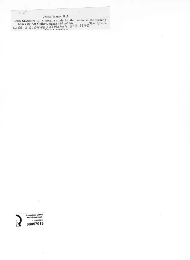 Anonimo , Ward, James - sec. XVIII/ XIX - Lord Stanhope on a Pony , retro