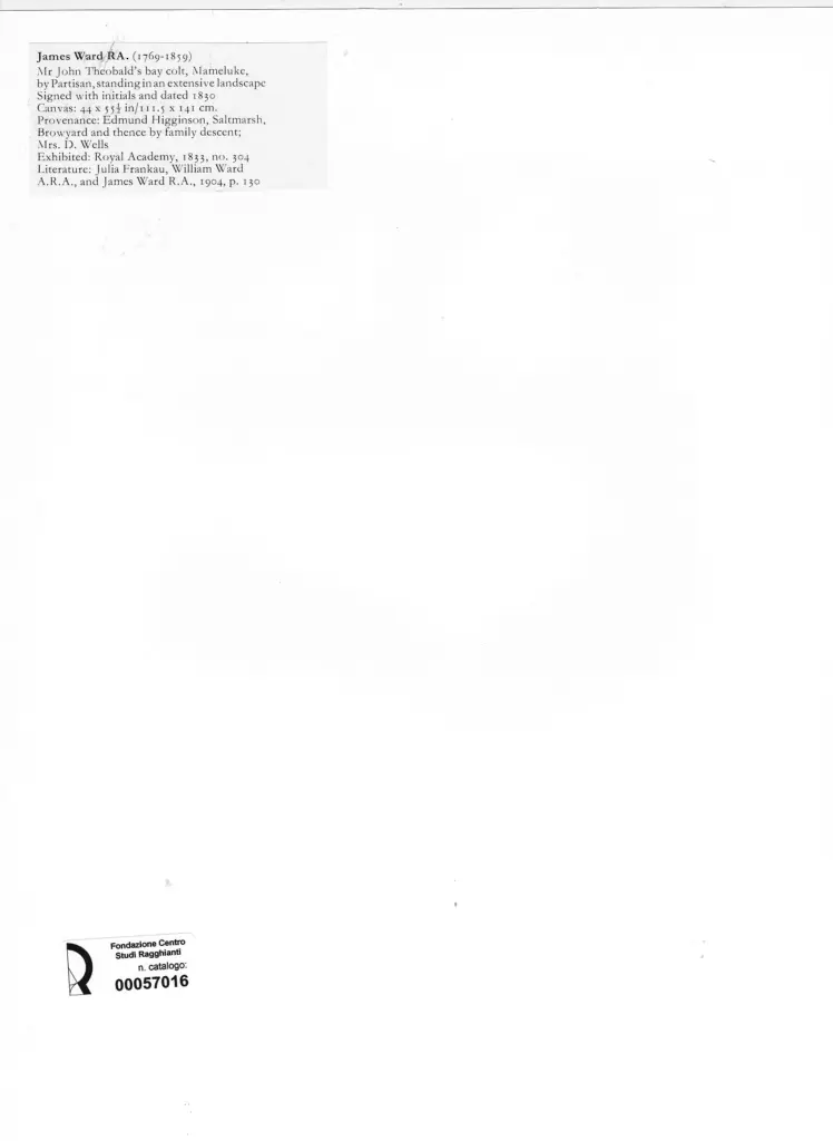 Anonimo , Ward, James - sec. XIX - Lo Stallone , retro