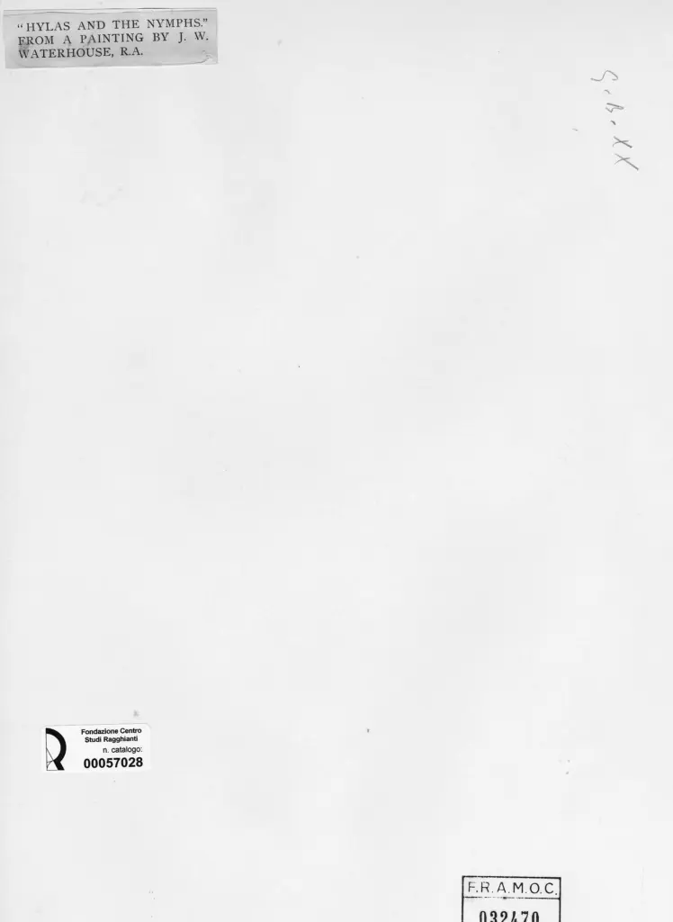 Anonimo , Waterhouse, John William - sec. XIX/ XX - Hylas and the Nymphes , retro