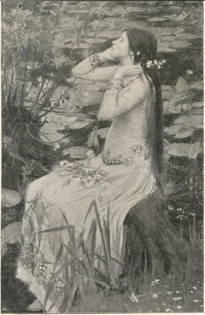 Anonimo , Waterhouse, John William - sec. XIX - Ophelia , fronte