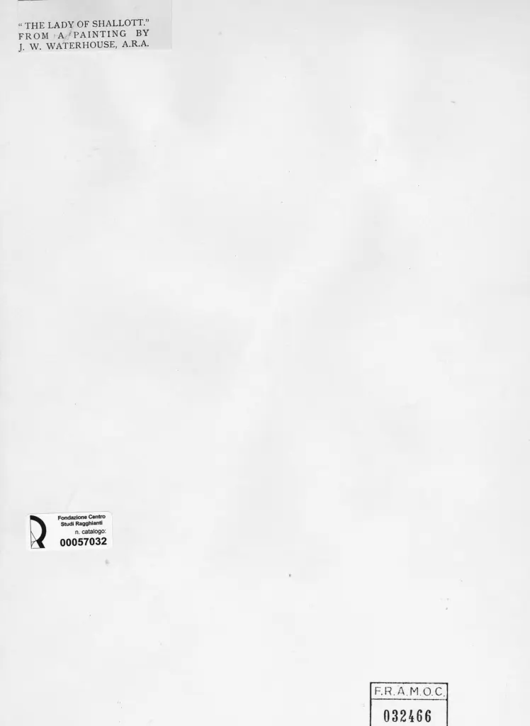 Anonimo , Waterhouse, John William - sec. XIX/ XX - The Lady of Shallott , retro