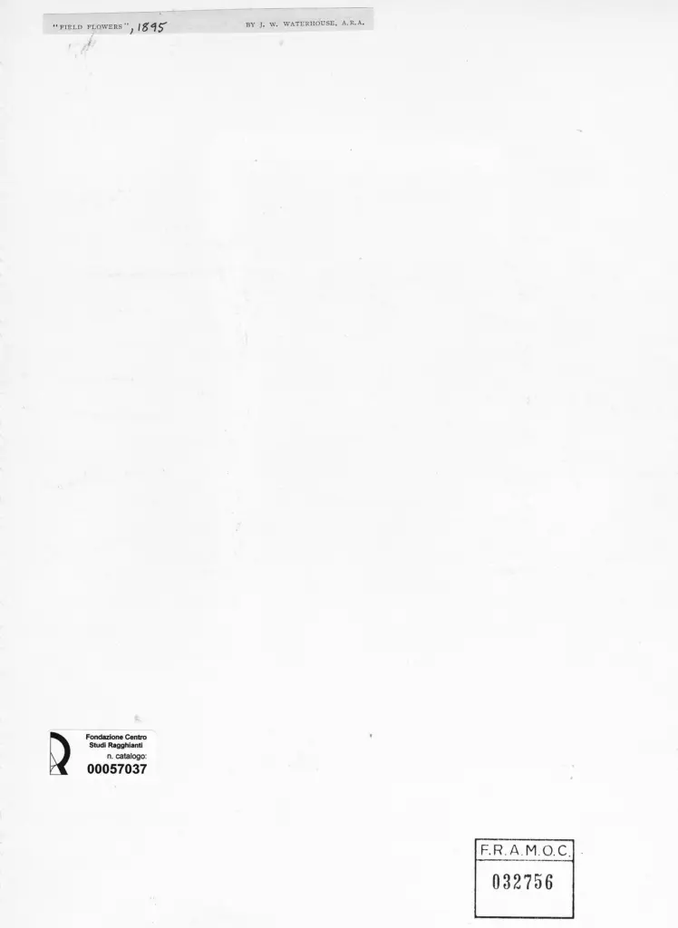 Anonimo , Waterhouse, John William - sec. XIX - Field Flowers , retro