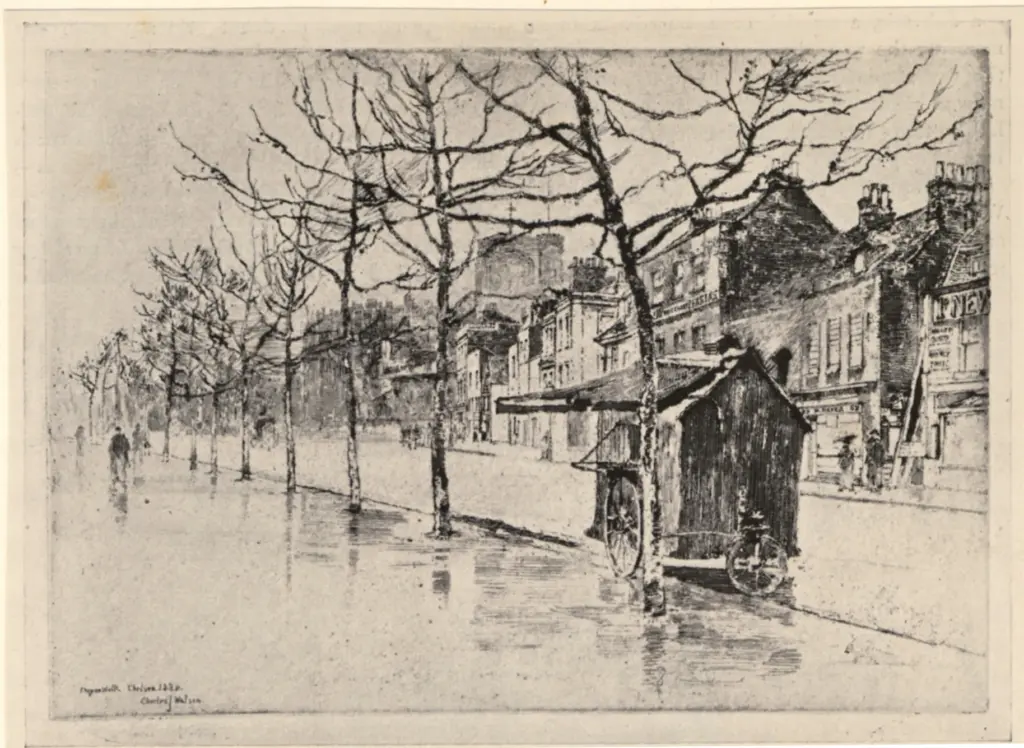 Anonimo , Watson, Charles J. - sec. XIX - Cheyne Walk, Chelsea , fronte