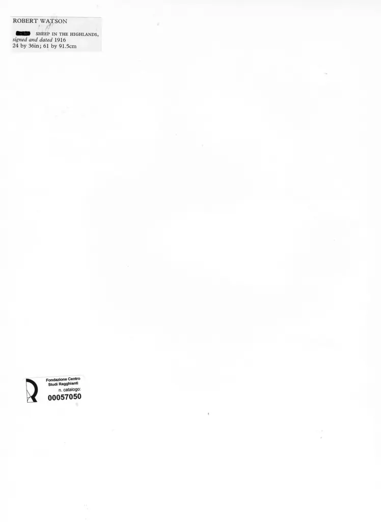 Anonimo , Watson, Robert - sec. XX - Sheep in the Highlands , retro