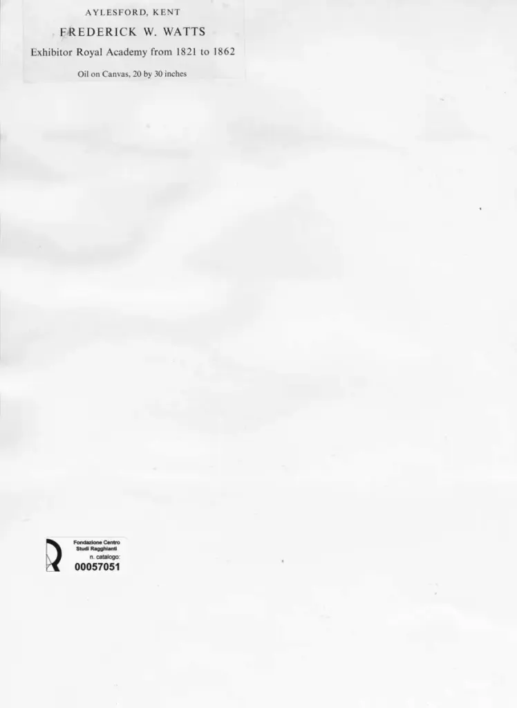 Anonimo , Watts, Frederick William - sec. XIX - Aylesford, Kent , retro