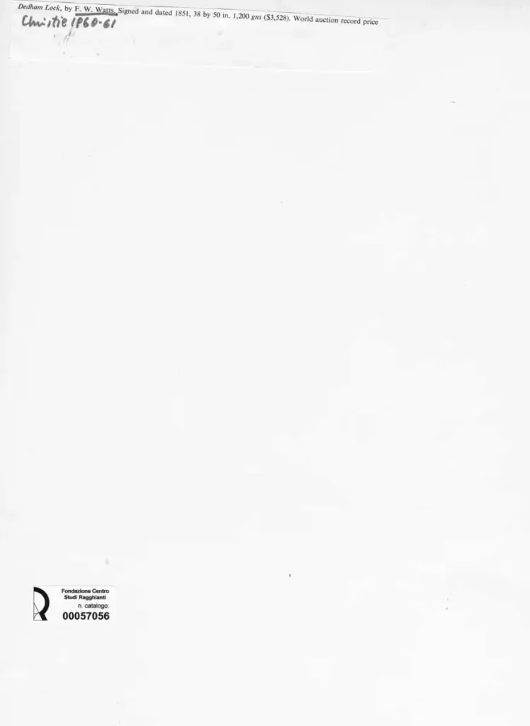 Anonimo , Watts, Frederick William - sec. XIX - Dedham Lock , retro