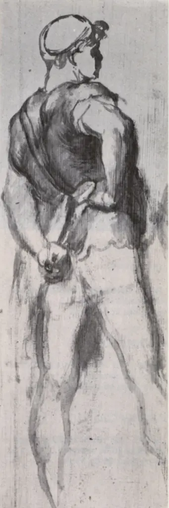 Anonimo , Watts, George Frederick - sec. XIX/ XX - Figure study for "Coriolanus" , fronte