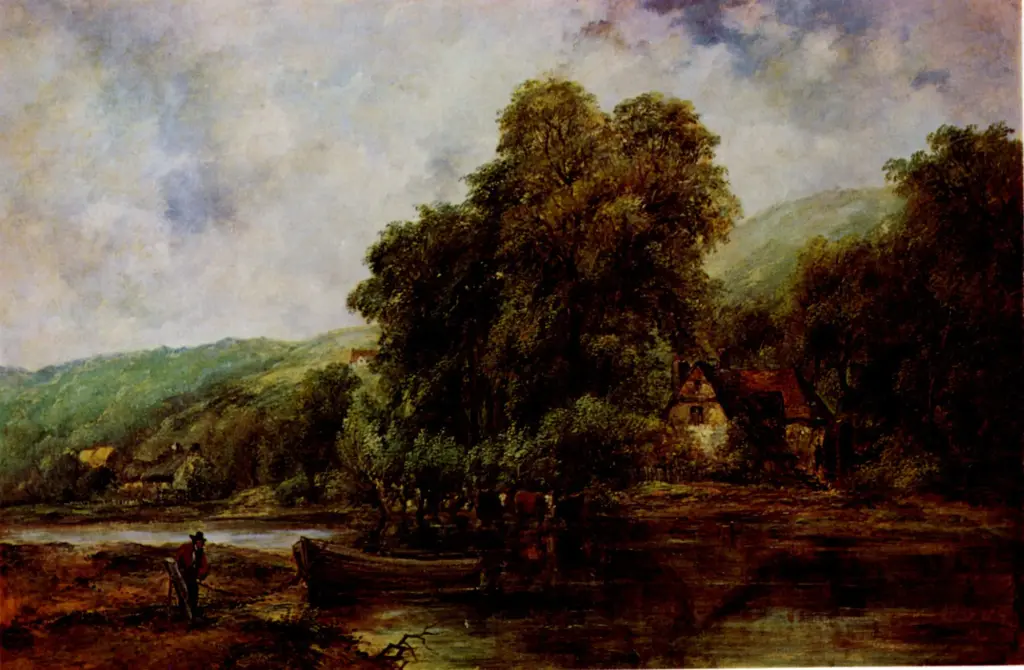 Anonimo , Watts, Frederick William - sec. XIX - The Derwent, near Matlock , fronte
