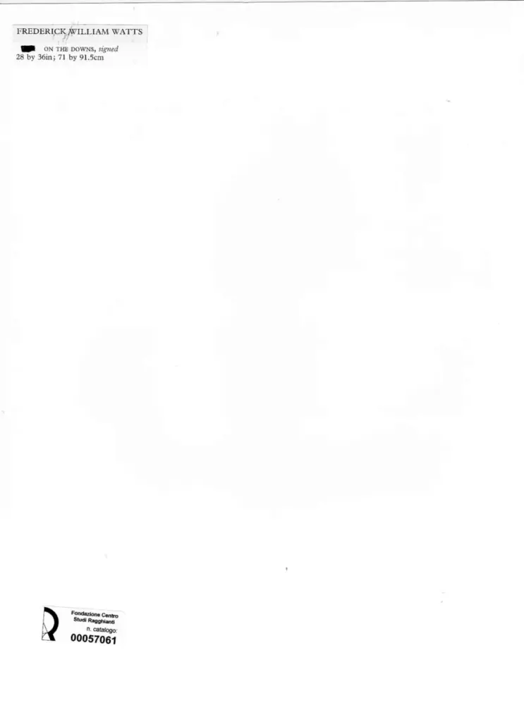 Anonimo , Watts, Frederick William - sec. XIX - On the downs , retro