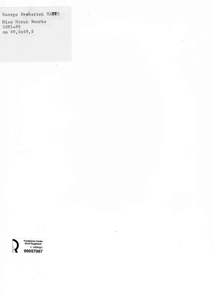 Anonimo , Watts, George Frederick - sec. XIX/ XX - Miss Norah Bourke , retro