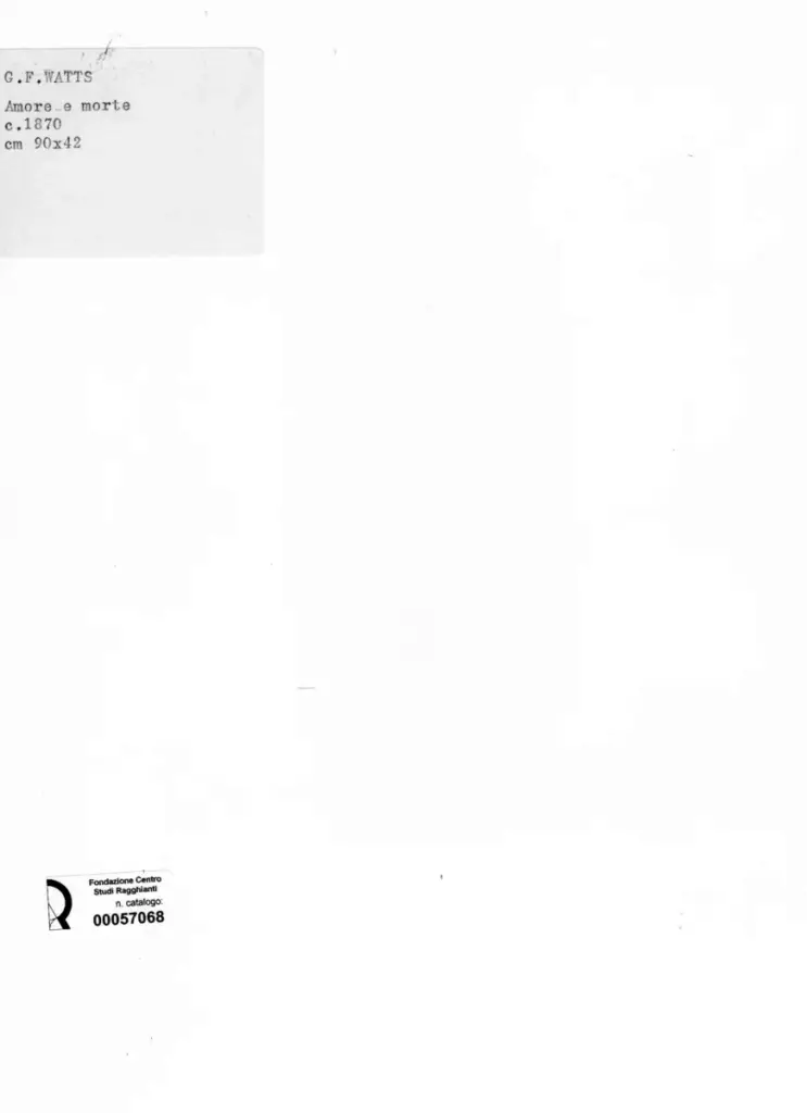 Anonimo , Watts, George Frederick - sec. XIX - Amore e Morte , retro