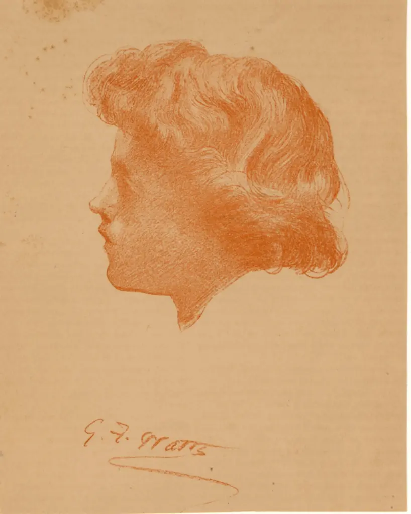 Anonimo , Watts, George Frederick - sec. XIX/ XX - Studio di testa , fronte