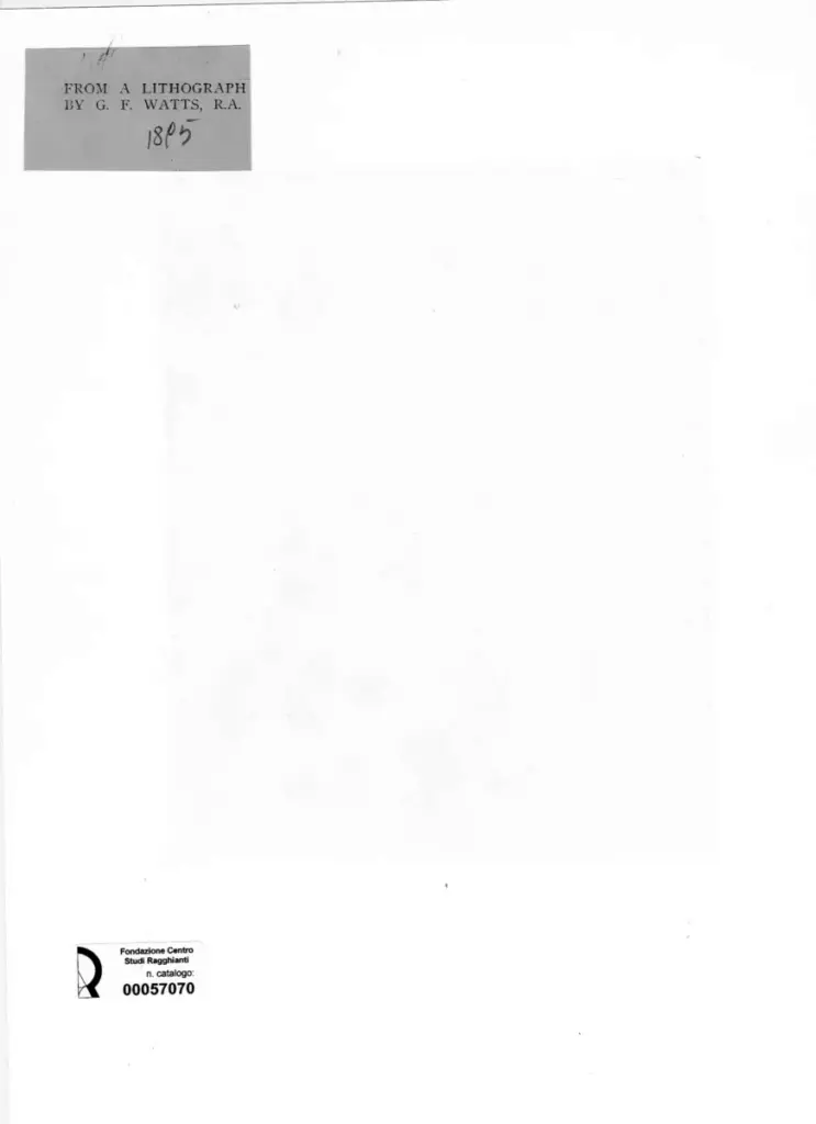 Anonimo , Watts, George Frederick - sec. XIX/ XX - Studio di testa , retro