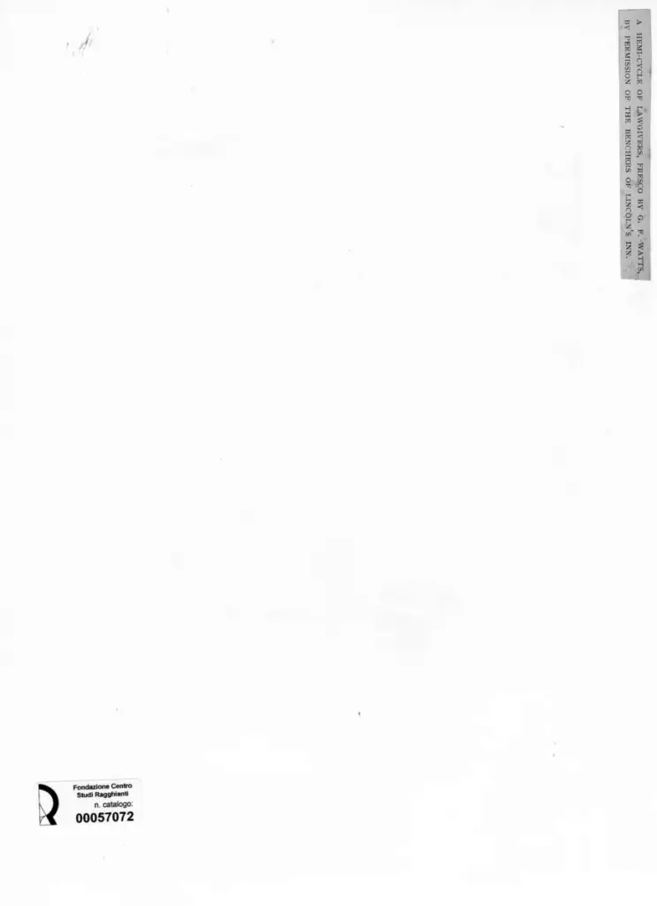 Anonimo , Watts, George Frederick - sec. XIX/ XX - Hemi-cycle of Lawgivers , retro