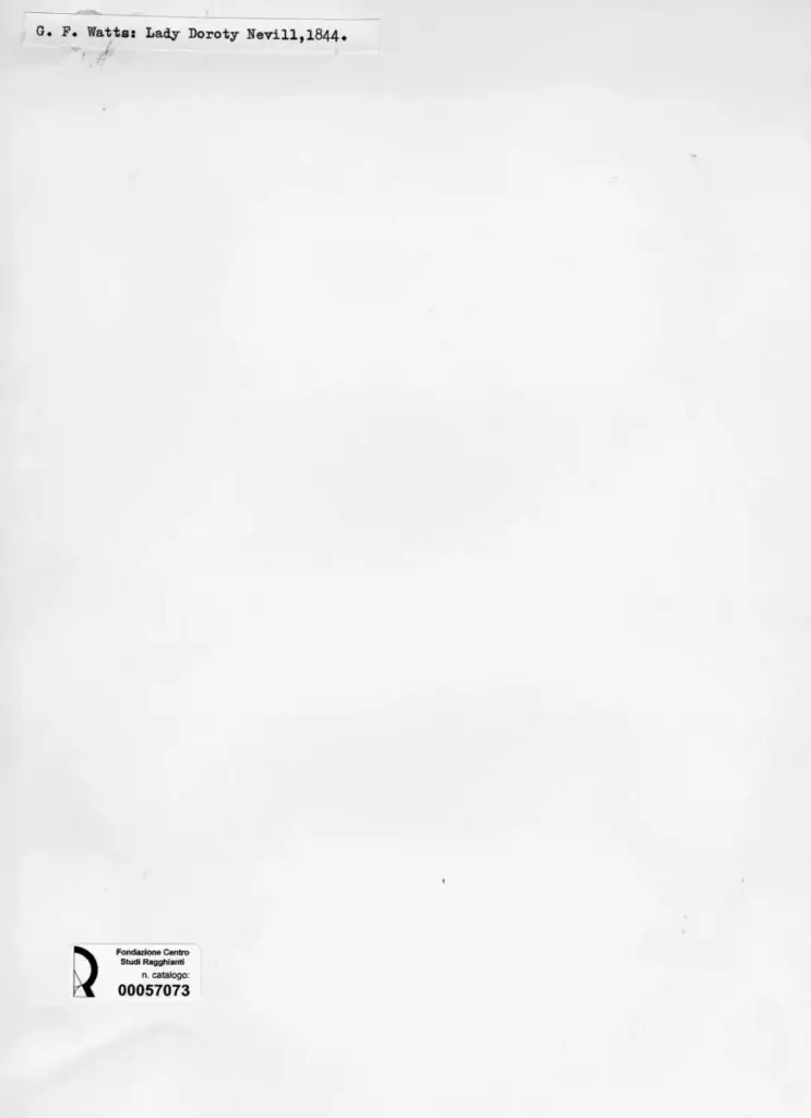 Anonimo , Watts, George Frederick - sec. XIX - Lady Doroty Nevill , retro