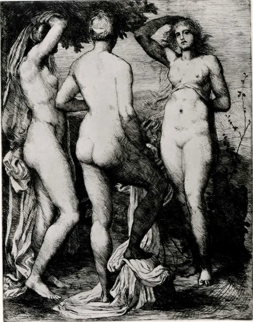 Anonimo , Watts, J. F. - sec. XIX - Le tre Grazie , fronte