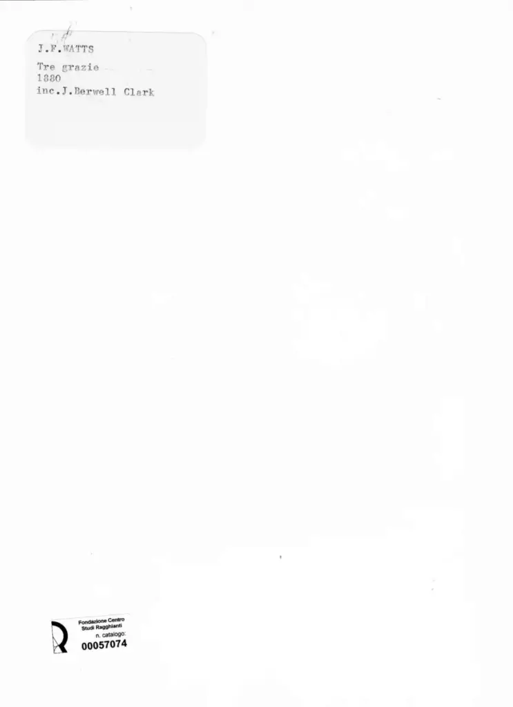 Anonimo , Watts, J. F. - sec. XIX - Le tre Grazie , retro